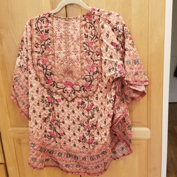 Tolani Printed Woven Caftan Tunic SZ XS NWOT - Picture 7 of 8